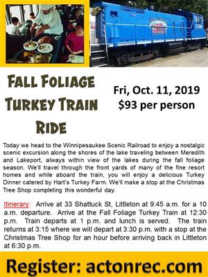 Fall Foliage Turkey Train Ride