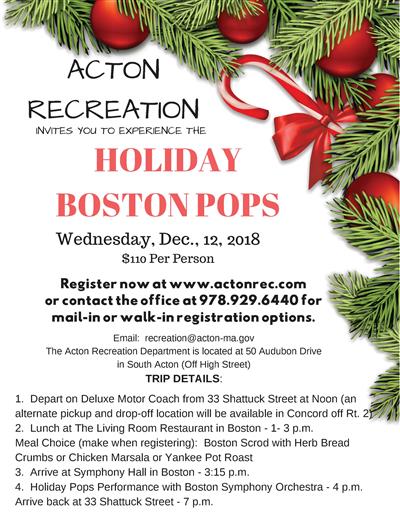 Holiday Boston Pops Flyer