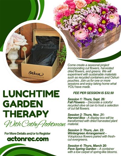 Class Flyer Garden Therapy